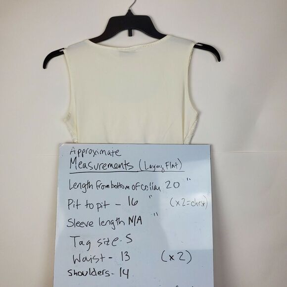 Flora Nikrooz Womens Ivory Lace Overlay Camisole Sleeveless‎ Top EUC Small - Picture 3 of 7